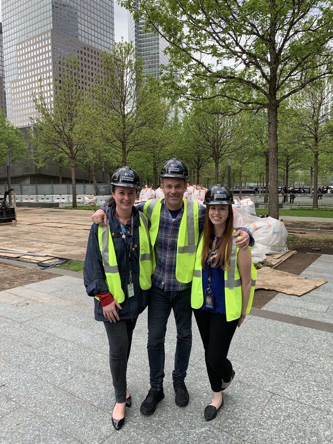 Joe Daniels with 9/11 Memorial and Museum colleagues during construction